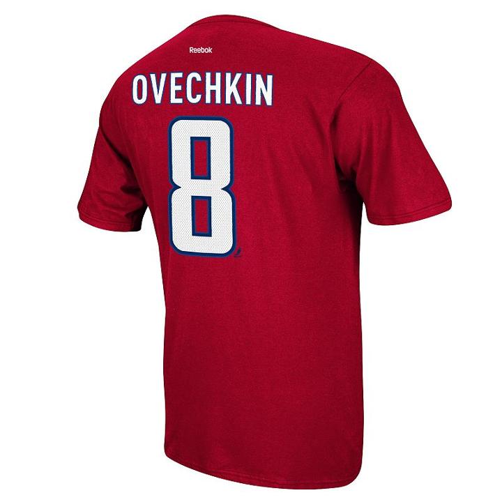Men's Reebok Washington Capitals Alexander Ovechkin Player Tee, Size: Large, Red