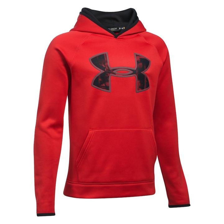 Boys 8-20 Under Armour Big Logo Hoodie, Size: Xl, Red