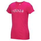 Girls 7-16 Adidas Short Sleeve V-neck Tee, Size: Large, Med Pink