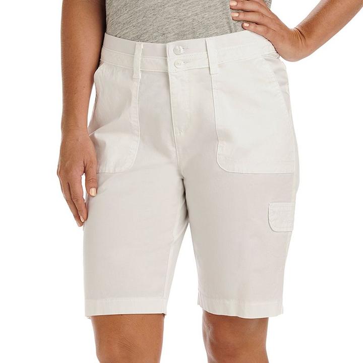 Women's Lee Avery Cargo Bermuda Shorts, Size: 18 Avg/reg, White