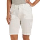 Women's Lee Avery Cargo Bermuda Shorts, Size: 18 Avg/reg, White