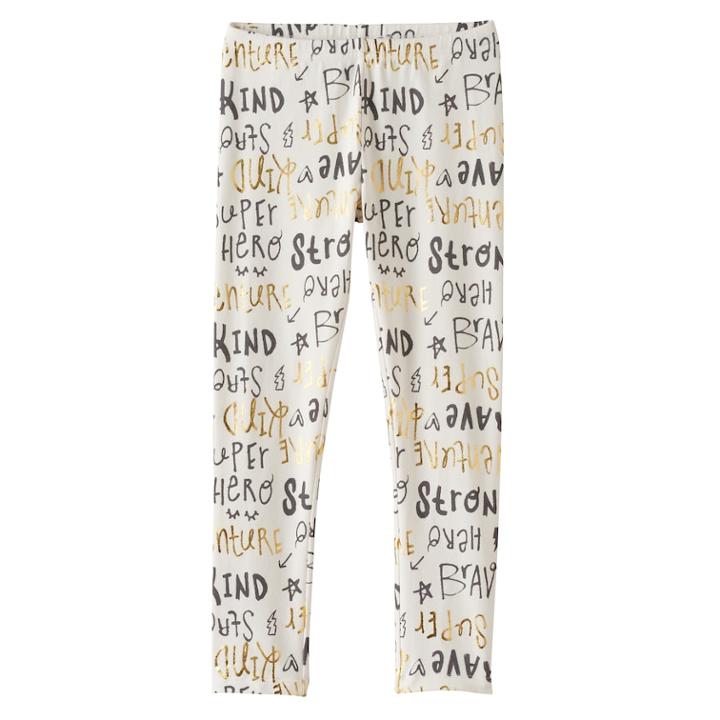 Girls 4-10 Jumping Beans&reg; Long Embellished Leggings, Size: 4, White