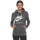 Women's Nike Sportswear Vintage Long Sleeve Graphic Hoodie, Size: Large, Grey (charcoal)