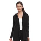 Petite Tek Gear&reg; Cinched-waist Hooded Wrap Top, Women's, Size: S Petite, Black