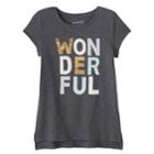 Girls 4-10 Jumping Beans&reg; Graphic Step Hem Tee, Size: 5, Grey