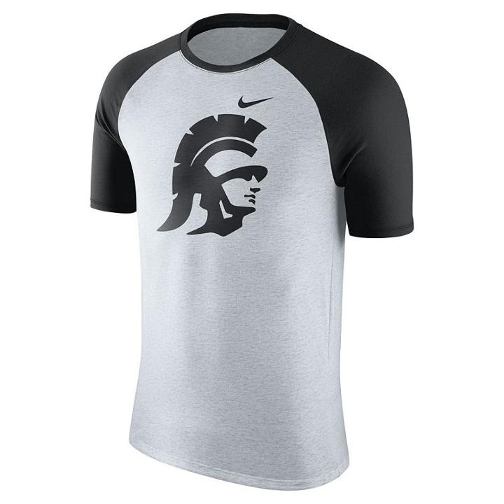 Men's Nike Usc Trojans Raglan Tee, Size: Small, Natural