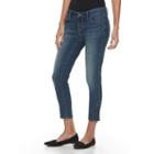 Petite Apt. 9&reg; Zippered Skinny Capri Jeans, Women's, Size: 6 Petite, Med Blue
