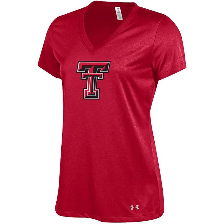 Women's Under Armour Texas Tech Red Raiders Tech V-neck Tee, Size: Small