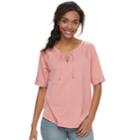 Women's Sonoma Goods For Life&trade; Lace-up Sweatshirt, Size: Xl, Lt Orange