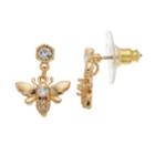 Lc Lauren Conrad Bee Nickel Free Drop Earrings, Women's, Gold