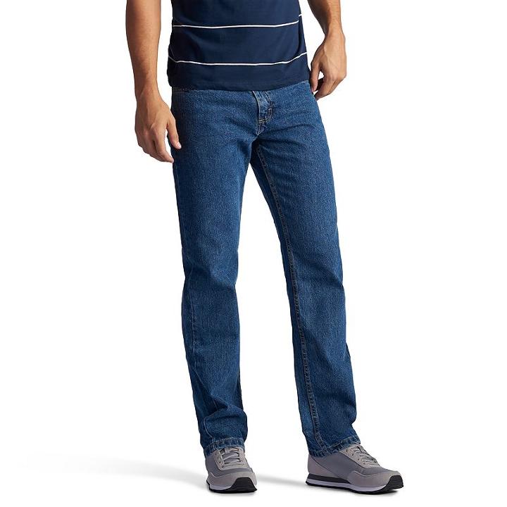 Men's Lee Regular Fit Straight Leg Jeans, Size: 33x29, Med Blue