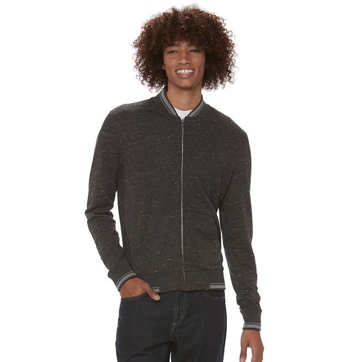 Men's Urban Pipeline&reg; Ultimate Fleece Bomber Jacket, Size: Medium, Black