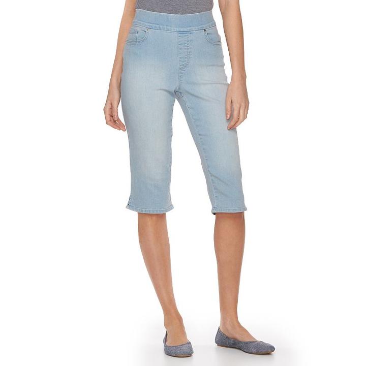 Women's Gloria Vanderbilt Avery Pull-on Skimmer Pants, Size: 14, Turquoise/blue (turq/aqua)