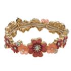 Napier Flower Stretch Bracelet, Women's, Med Pink