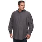 Big & Tall Croft & Barrow&reg; True Comfort Classic-fit Flannel Button-down Shirt, Men's, Size: M Tall, Grey