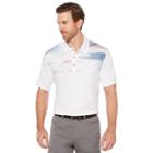 Men's Grand Slam Regular-fit Hexagon Airflow Stretch Performance Golf Polo, Size: Small, White