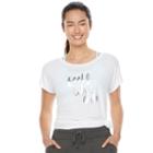 Women's Gaiam Intention Graphic-print Yoga Tee, Size: Xl, Grey (charcoal)
