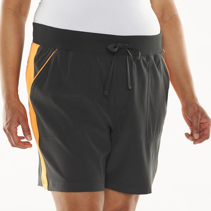 Plus Size Tek Gear&reg; Woven Workout Shorts, Women's, Size: 1xl, Dark Grey