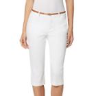 Women's Gloria Vanderbilt Anita Curvy Fit Career Capris, Size: 6, White
