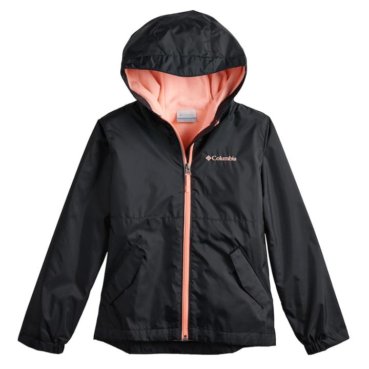 Girls 4-18 Columbia Rain To Fame Jacket, Size: L(14/16), Grey (charcoal)