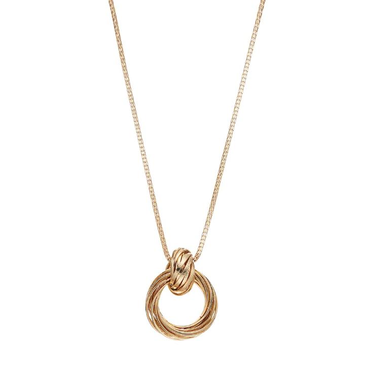 Jennifer Lopez Long Interlocked Circle Pendant Necklace, Women's, Gold