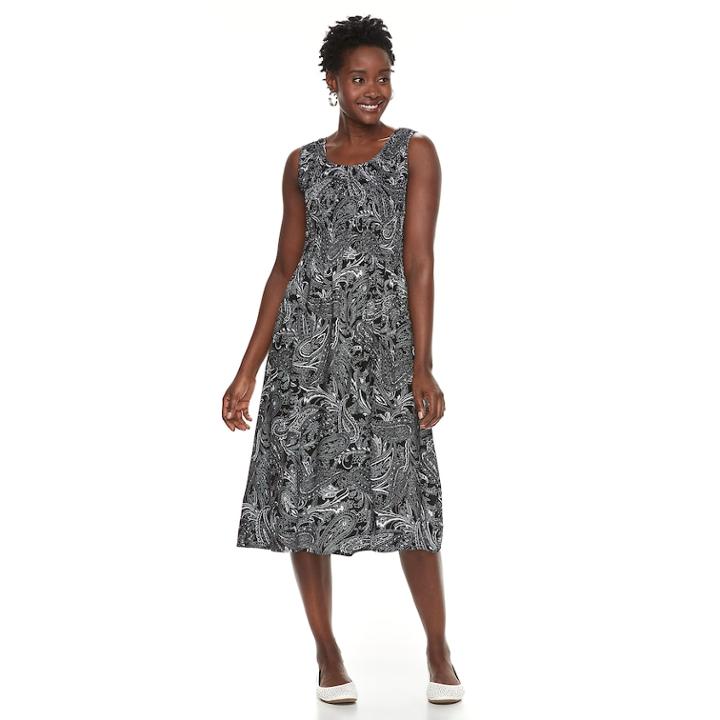 Women's Croft & Barrow® Smocked Tank Dress, Size: Small, Oxford
