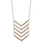 Chevron Ladder Necklace, Women's, Gold