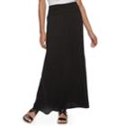 Juniors' Joe B Knit Maxi Skirt, Teens, Size: Small, Black