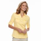 Women's Croft & Barrow&reg; Utility Polo, Size: Xl, Gold