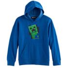Boys 8-20 Minecraft Creeper Hoodie, Size: Medium, Blue Other