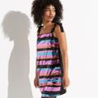 K/lab Striped Sequin Mini Dress, Teens, Size: Medium, Black