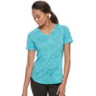 Petite Tek Gear&reg; Burnout Tee, Women's, Size: Xl Petite, Turquoise/blue (turq/aqua)