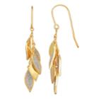 18k Gold Over Silver Glitter Dangle Wire Earrings, Women's