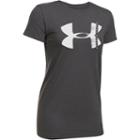 Women's Under Armour Big Logo Metallic Short Sleeve Graphic Tee, Size: Small, Grey Other