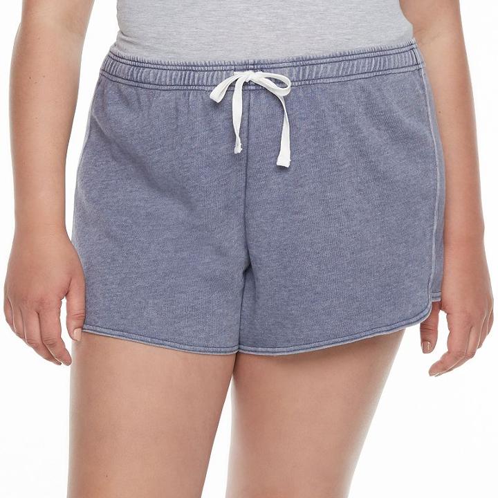 So, Juniors' Plus Size &reg; French Terry Lounge Shorts, Girl's, Size: 2xl, Drk Purple