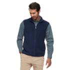 Men's Croft & Barrow&reg; Arctic Fleece Classic-fit Easy-care Vest, Size: Medium, Dark Blue