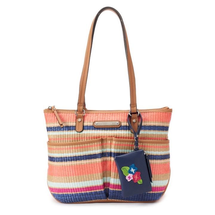 Rosetti Mina Striped Tote & Coin Purse, Women's, Pink