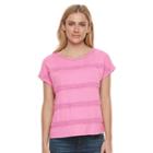 Women's Sonoma Goods For Life&trade; Crochet Stripe Tee, Size: Large, Med Purple