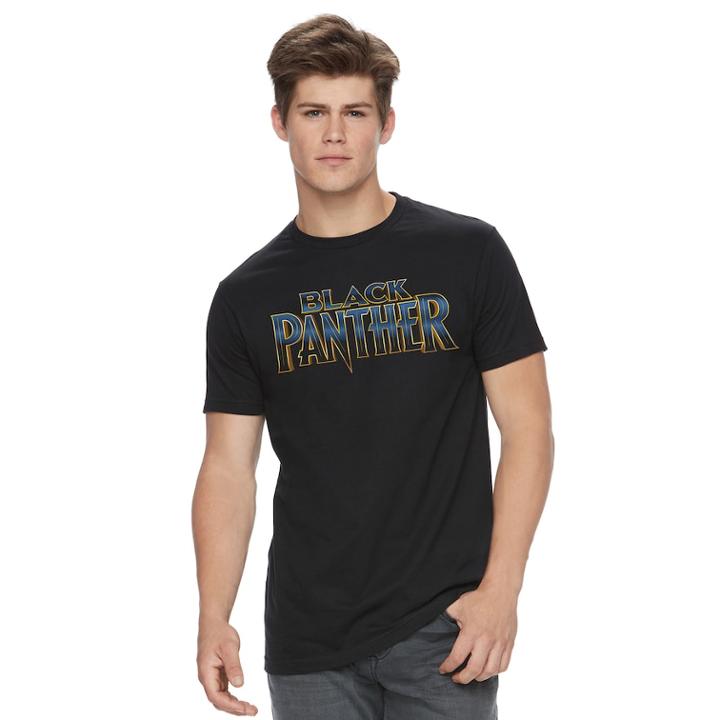 Men's Black Panther Logo Tee, Size: Medium
