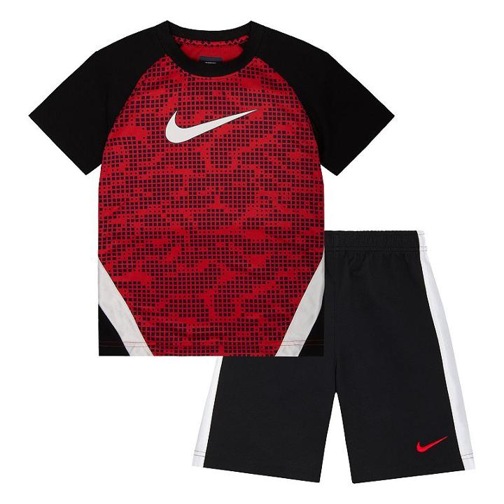 Boys 4-7 Nike Raglan Tee & Mesh Shorts Set, Boy's, Size: 7, Oxford