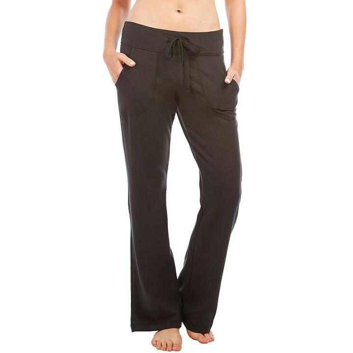Women's Balance Collection Fleece Yoga Pants, Size: Large, Black