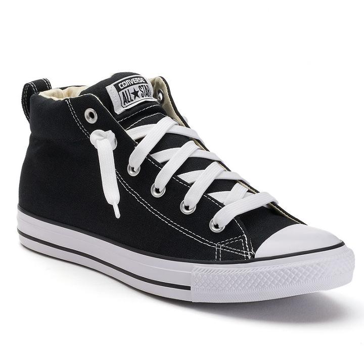 Adult Converse All Star Chuck Taylor Street Mid-top Sneakers, Size: M11w13, Black