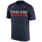 Men's Nike Virginia Cavaliers Legend Staff Sideline Dri-fit Tee, Size: Medium, Blue (navy)