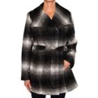 Women's Braetan Plaid Wool Blend Wrap Coat, Size: Small, Oxford