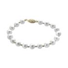 Pearlustre By Imperial Freshwater Cultured Pearl 10k Gold Bracelet, Women's, Size: 7.5, White
