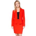 Women's Opposuits Solid Jacket & Skirt Set, Size: 8, Med Red