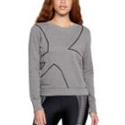 Women's Under Armour Favorite Fleece Crew Graphic Top, Size: Medium, Grey (charcoal)