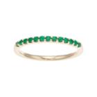 Boston Bay Diamonds 14k Gold Emerald Stack Ring, Women's, Size: 6, Green