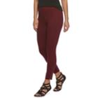 Women's Utopia By Hue Zipped High-waisted Twill Leggings, Size: Xl, Dark Red