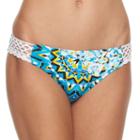 Women's Apt. 9&reg; Printed Crochet Hipster Bikini Bottoms, Size: Small, Dark Green